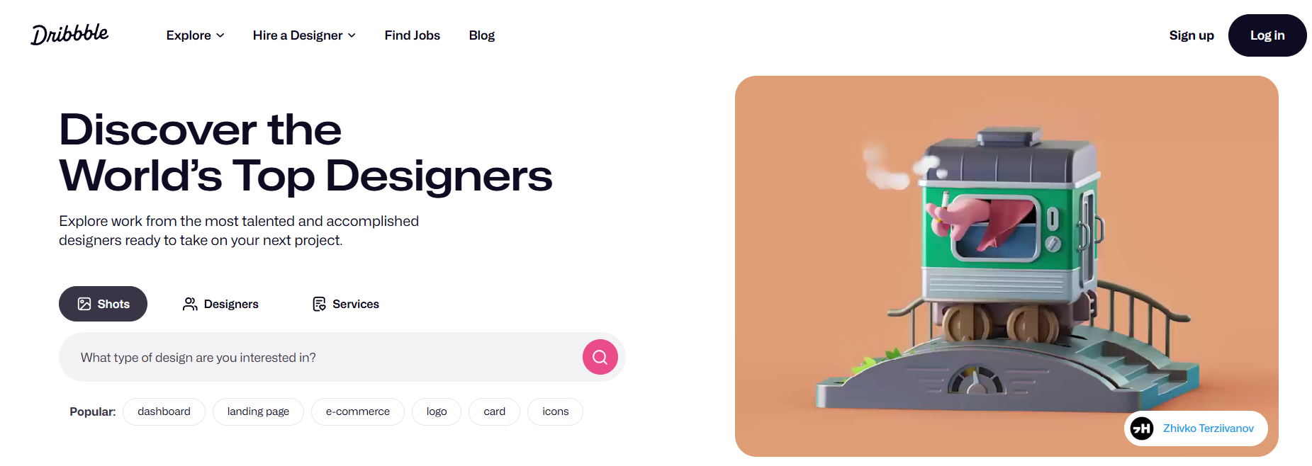 Dribble website image