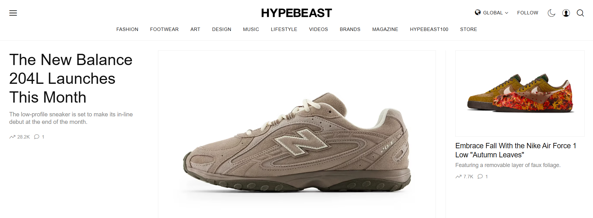 Hypebeast website
